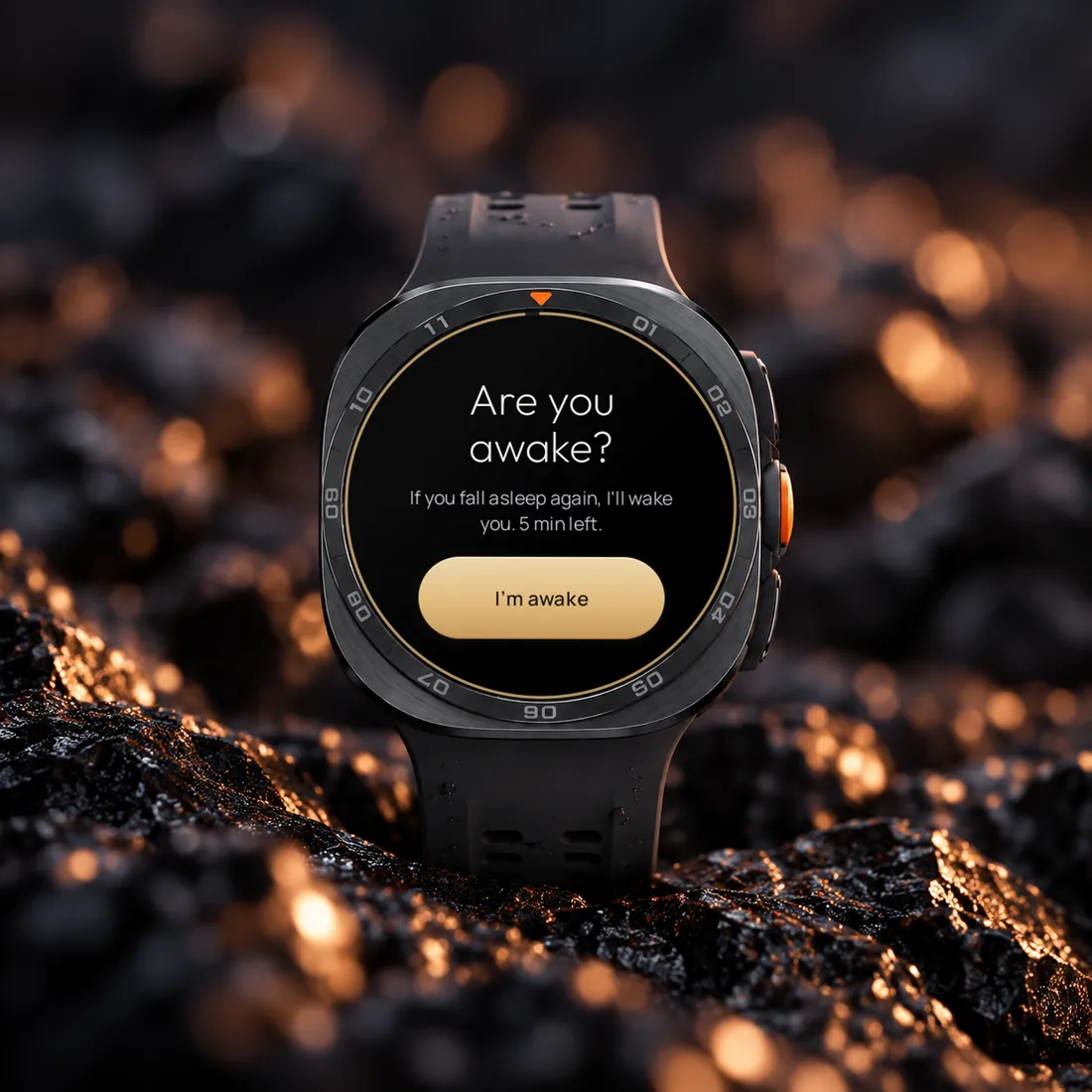Galaxy Watch Ultra asking: Are you awake?